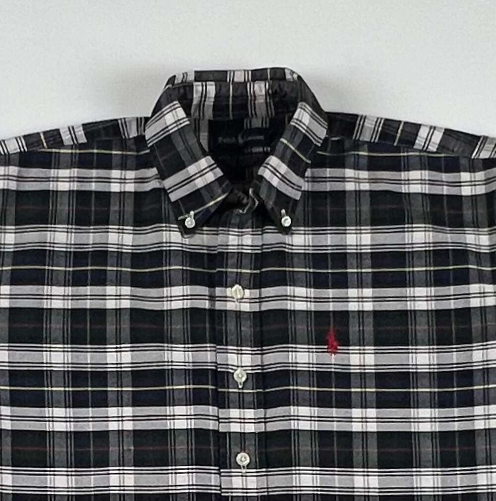 Ralph Lauren Long Sleeve Button-Down Plaid Shirt Size L